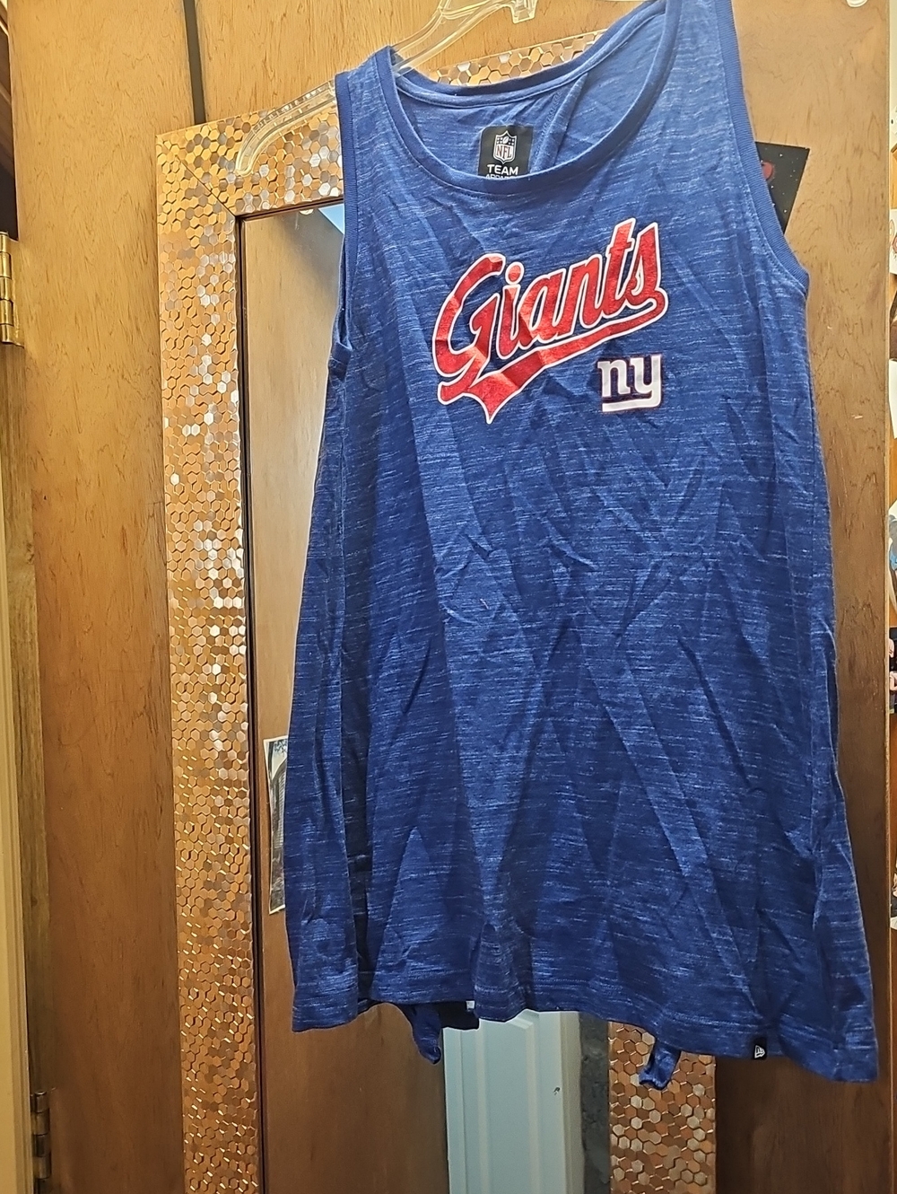 Woman's New York Giants Tie Back Workout Tank Small